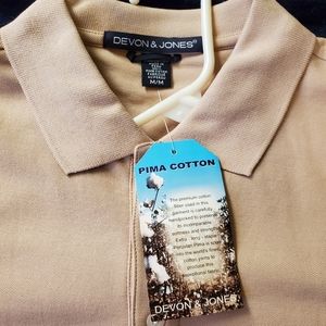 Devon & Jones Pima Cotton Tan Polo
